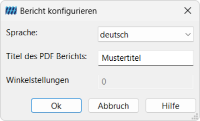 Bericht konfigurieren