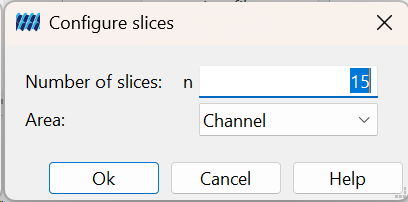 Configure slices in channel direction