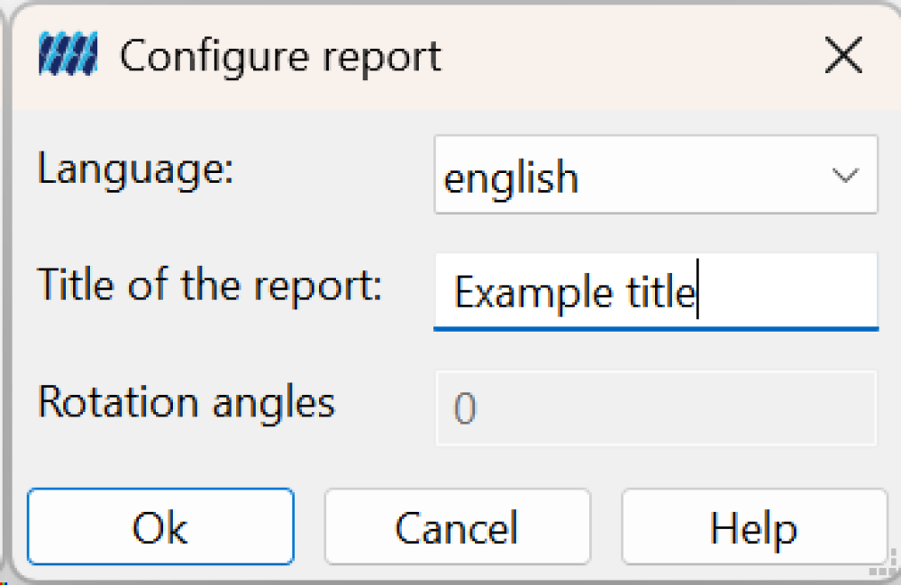 Configure PDF report