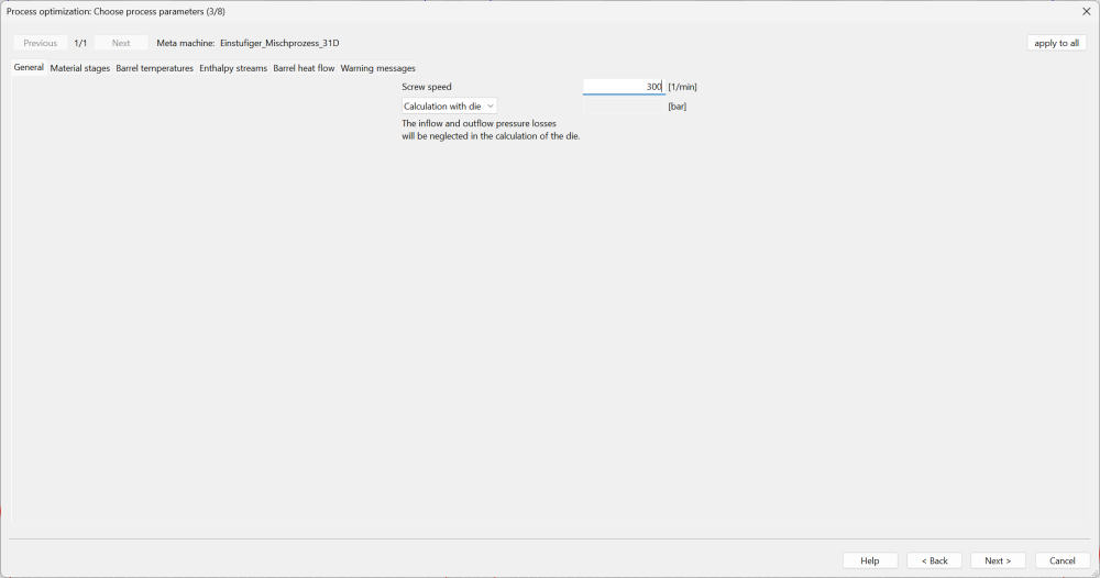 Process optimization – Choose process parameters (3/8) Process optimization – Choose process parameters (3/8)